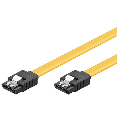 Goobay Cak Sata 600-020 Clip 0.2m Cable De Sata 0,2 M Sata 7-Pin Negro, Amarillo