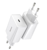 Baseus Travel Charger Speed Mini 1c Quick Charger 20w Eu White (Ccfs-Sn02)