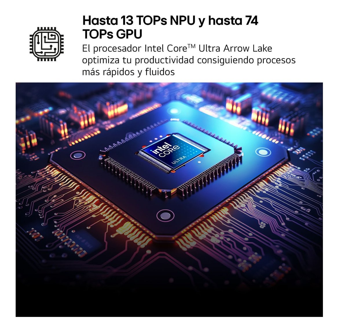 EAN 8806096454633 - LG Gram 14ZD90T Intel Core Ultra 7 255H Portátil 35,6 cm (14") WUXGA 16 GB LPDDR5x-SDRAM 1 TB SSD FreeDOS imagen 7