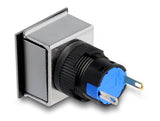 16 Mm Kunststoff Signallampe Grün   Lötversion   Viereckig