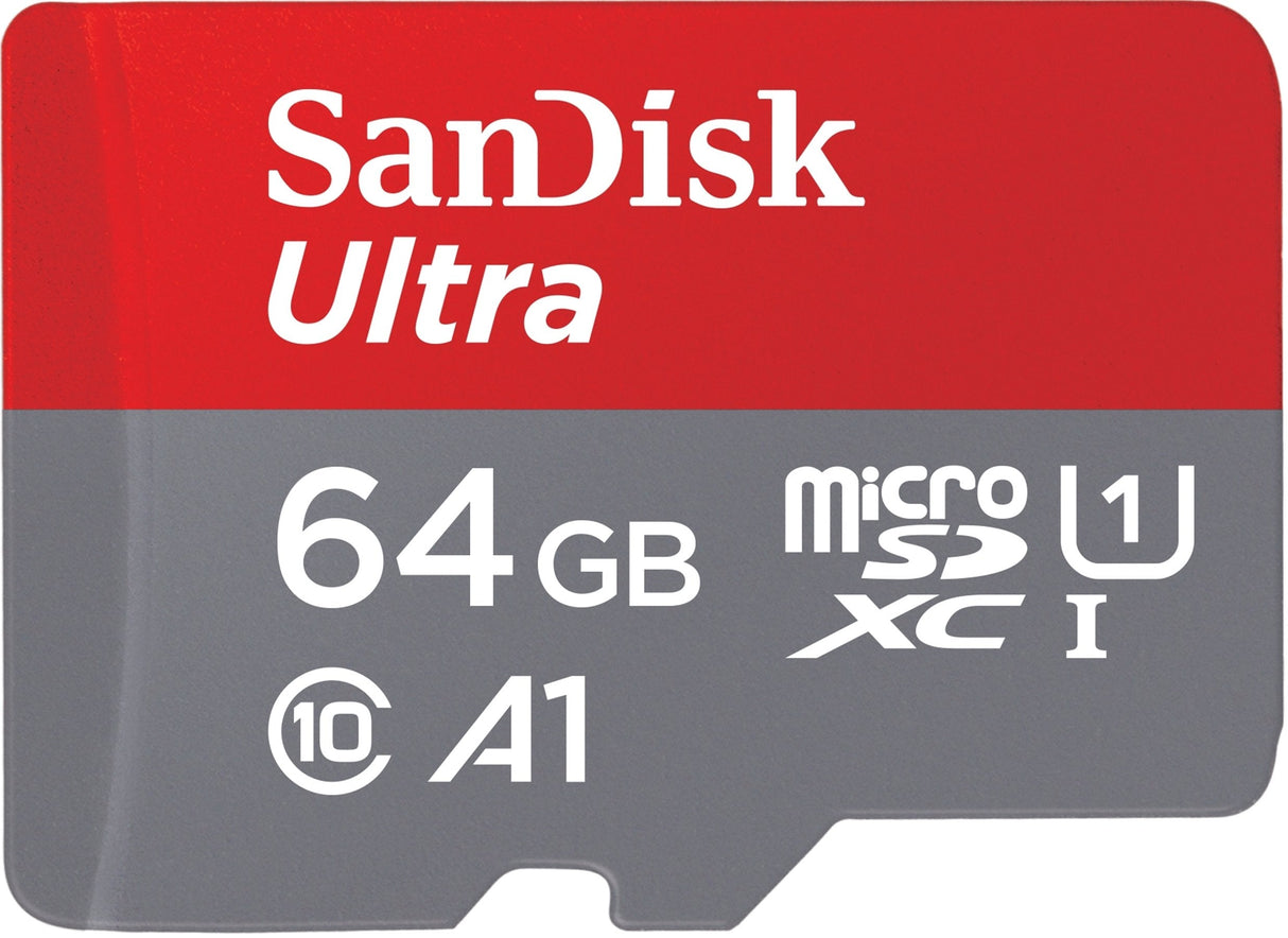 Sandisk Ultra Microsdxc 64gb + Mem  Sd Adapter 140mb/S A1 Class10 Ip