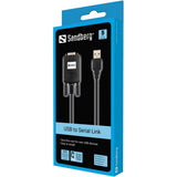 Sandberg Usb A Serial Link Adaptador Usb 2.0 De 9 Pines Para Dispositivos Serial Com De 9 Pines Móvil Rs232