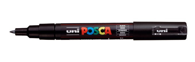 Posca Marcador  Pc-1m No Permanente Punta Fina 0.7mm Negro