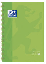 Oxford Cuaderno Europeanbook 1 Microperforado 80 Hojas 5x5 Tapas Extraduras Classic A4+ Verde Manzana -5u-
