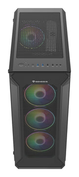 Caja Pc Gaming Genesis Irid 505 Argb Atx 2xusb 3.0 2xusb 2.0 S/F Cristal Templado