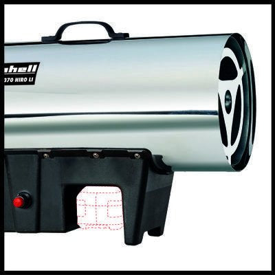 EAN 4006825641851 - Einhell GE-HG 18/370 Niro Li-Solo D/AT Pistola de aire caliente Negro, Acero inoxidable imagen 3