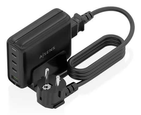 EAN 8435739903223 - AISENS ASCH-140W4P056-BK cargador de dispositivo móvil Universal Corriente alterna Carga rápida Interior imagen 2