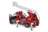 Vehículo Cuerpo De Bomberos Bruder Mb Sprinter Con Módulo De Luz Y Sonido (Rojo/Blanco, Escalera Giratoria, Bomba)