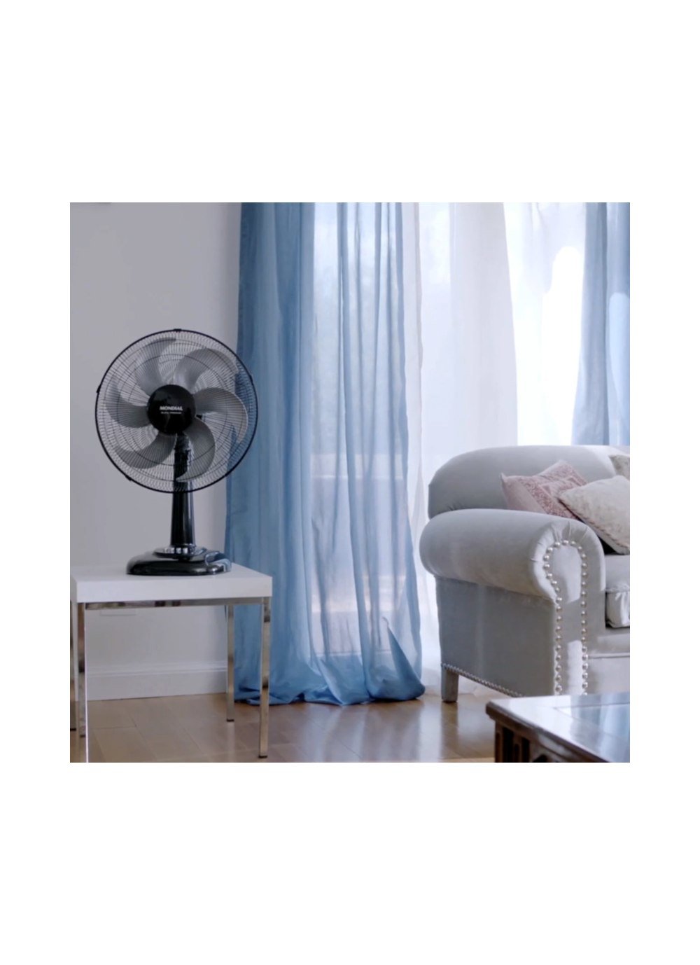 Ventilador De Sobremesa Mondial V67 Turbo Fan 75w 6 Aspas 40cm 3 Velocidades Oscilante Silencioso