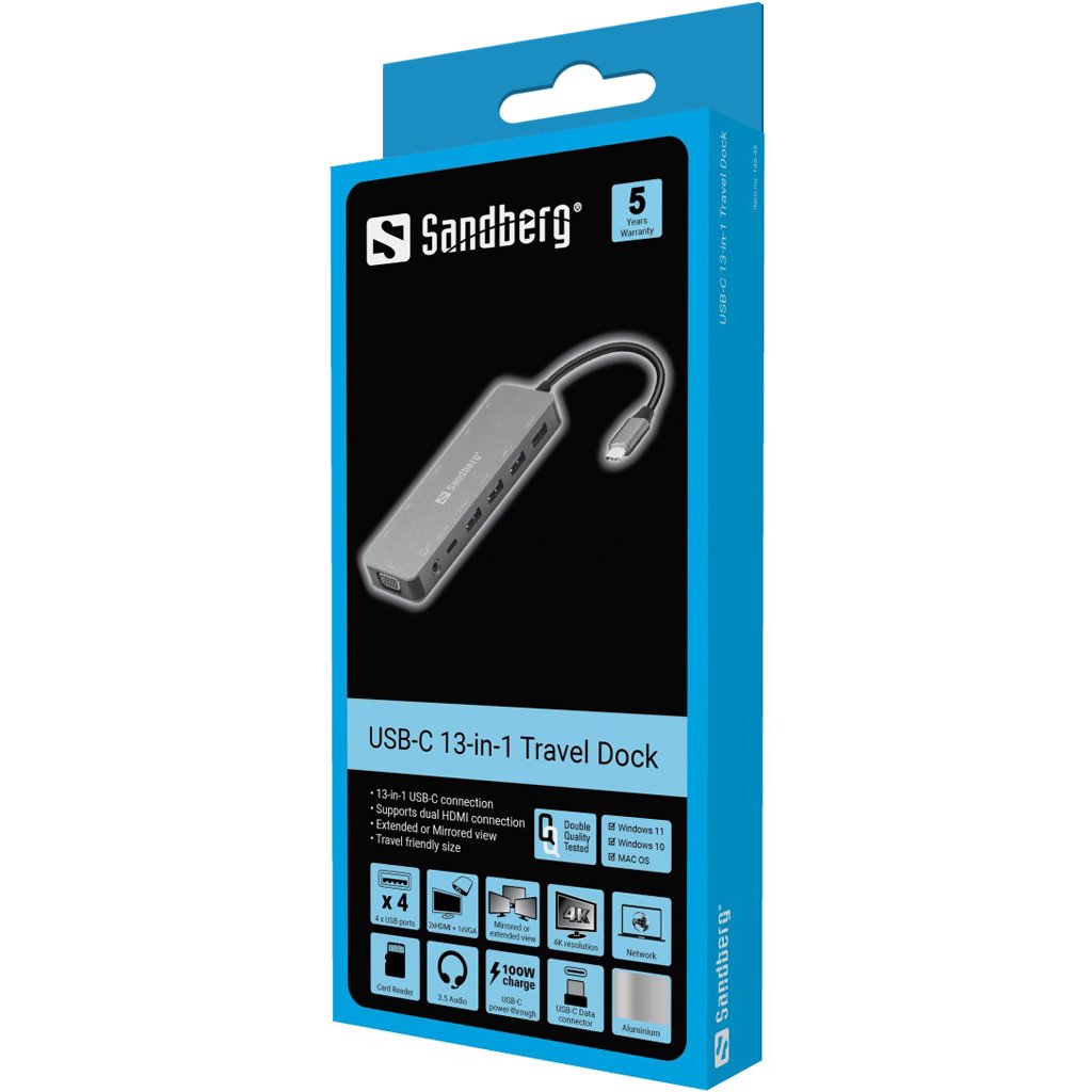 Sandberg Usb-C 13-In-1 Travel Dock