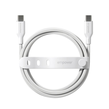 EAN 5715685027666 - PanzerGlass empower™ by ® Racing 240W USB-C to USB-C Cable | USB 2.0 | 1.2M | Silver White cable USB Blan imagen 4