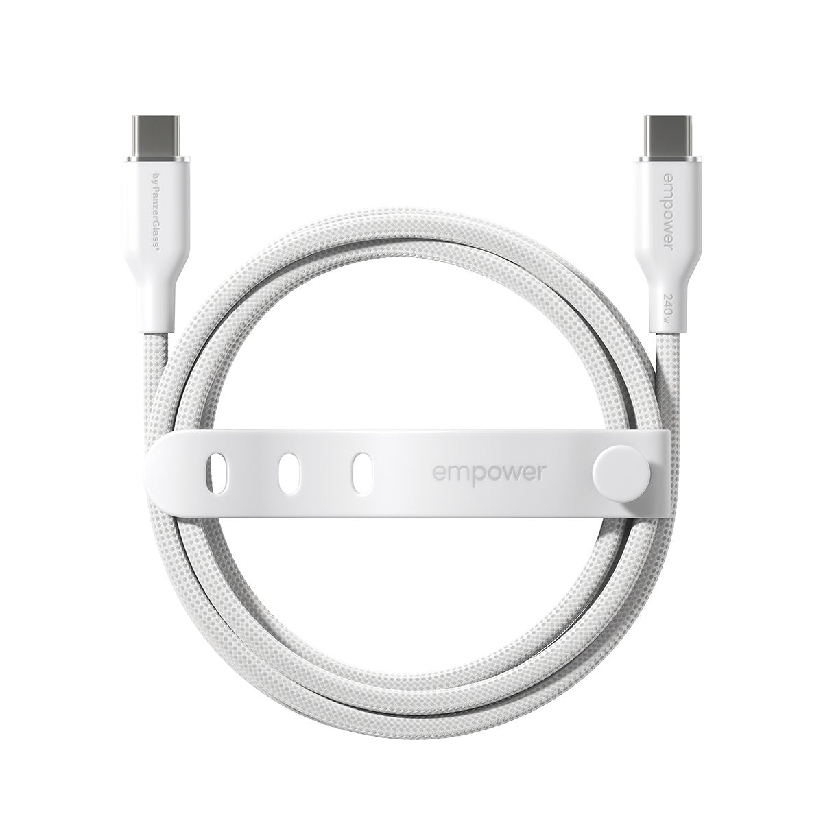 EAN 5715685027666 - PanzerGlass empower by ® Racing 240W USB-C to USB-C Cable | USB 2.0 | 1.2M | Silver White cable USB Blanc imagen 4