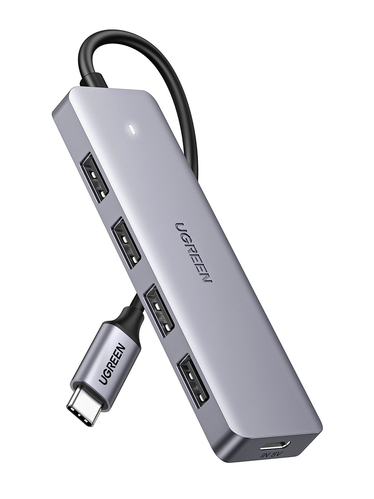 Hub  Ugreen 50985 De Interfaz Usb 3.2 Gen 1 (3.1 Gen 1) Type-A 5000 Mbit/S Plata