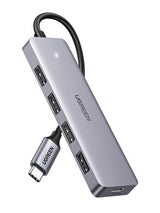 Hub  Ugreen 50985 De Interfaz Usb 3.2 Gen 1 (3.1 Gen 1) Type-A 5000 Mbit/S Plata