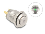 Drucktaster Zum Einbau 12 Mm 4 X Lötanschluss Led Grüner Punkt