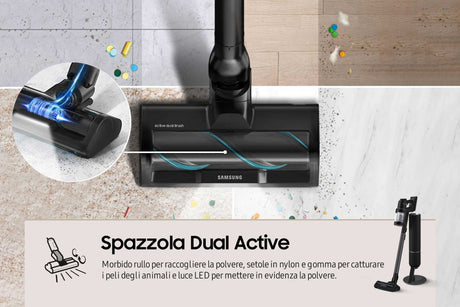 EAN 8806095004372 - Samsung VS28C9784QK Aspiradora escoba 2 en 1 Batería Secar Sin bolsa 1200, 730 Negro imagen 12