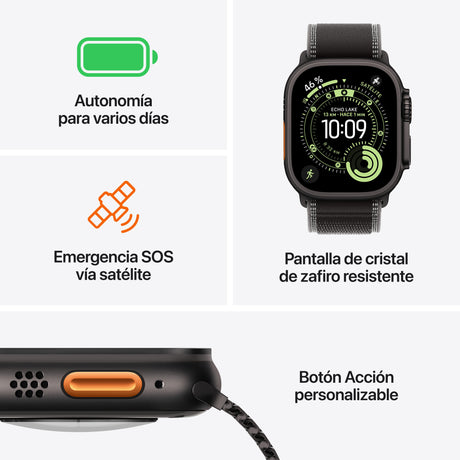 EAN 0195950609349 - Apple Watch Ultra 3 OLED 49 mm Digital 422 x 514 Pixeles Pantalla táctil 5G Titanio Wifi GPS (satélite) imagen 3