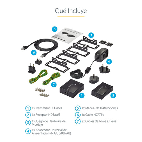 EAN 0065030851107 - StarTech.com ST121HDBTE extensor audio/video Transmisor y receptor de señales AV Negro imagen 10