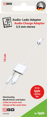 2go Cable De Conector Lightning 0,1 M Blanco