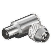 Coax Angle Plug With Screw Fi