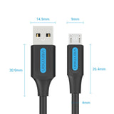 Cable Usb 2.0 Vention Colbi Usb Macho Microusb Macho 3m Negro