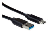 Roline Rm Usb 3.2 Gen 1 Cable, A-C, St St, Schwarz, 1 M