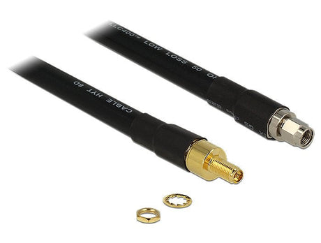 EAN 4043619130122 - DeLOCK 0.4m RP-SMA/RP-SMA cable coaxial 0,4 m Negro imagen 1