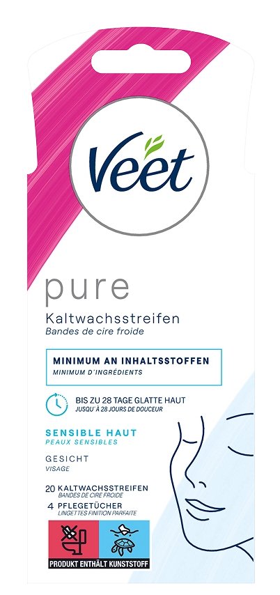 Veet Kaltwachsstreifen Beine Sensible Haut 20er