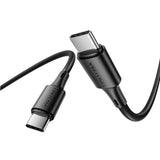 Vention Usb 2.0 Usb-C M-M 3a Cacabl Ble 0.9m Black Pvc