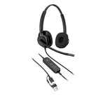 Hp Poly Mission 425 Mission 400 Series Auricular En Oreja Cableado Cancelación De Sonido Activo Usb-C Usb-A Negro Certificado Por Zoom Certificado Para Equipos De Microsoft Certificado Por Google Meet Works With Chromebook Certified