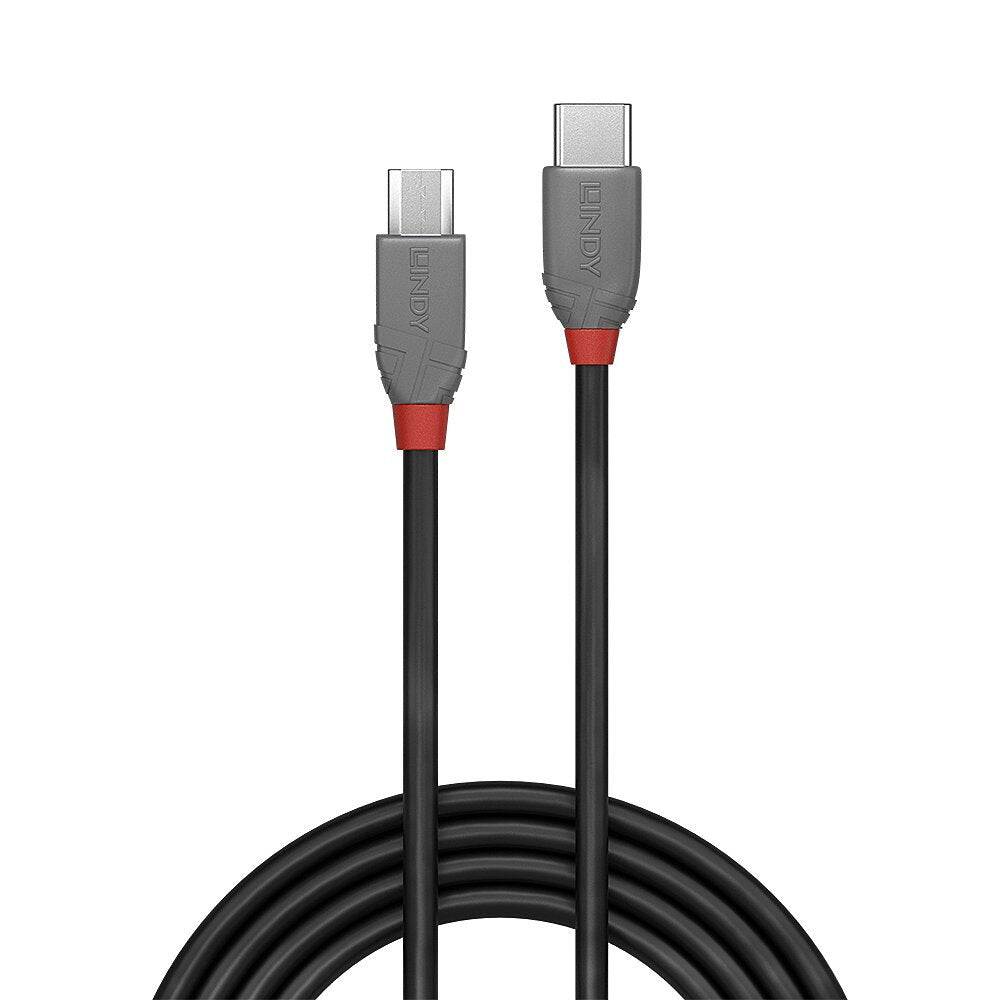 Lindy 36891 Cable Usb 1 M 2.0 Usb C Micro-Usb B Negro, Gris