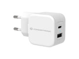 Cargador De Pared Quick Charge   Pd  1puerto Usb-C 1 Puerto Usb A  Conceptronic Althea 20w