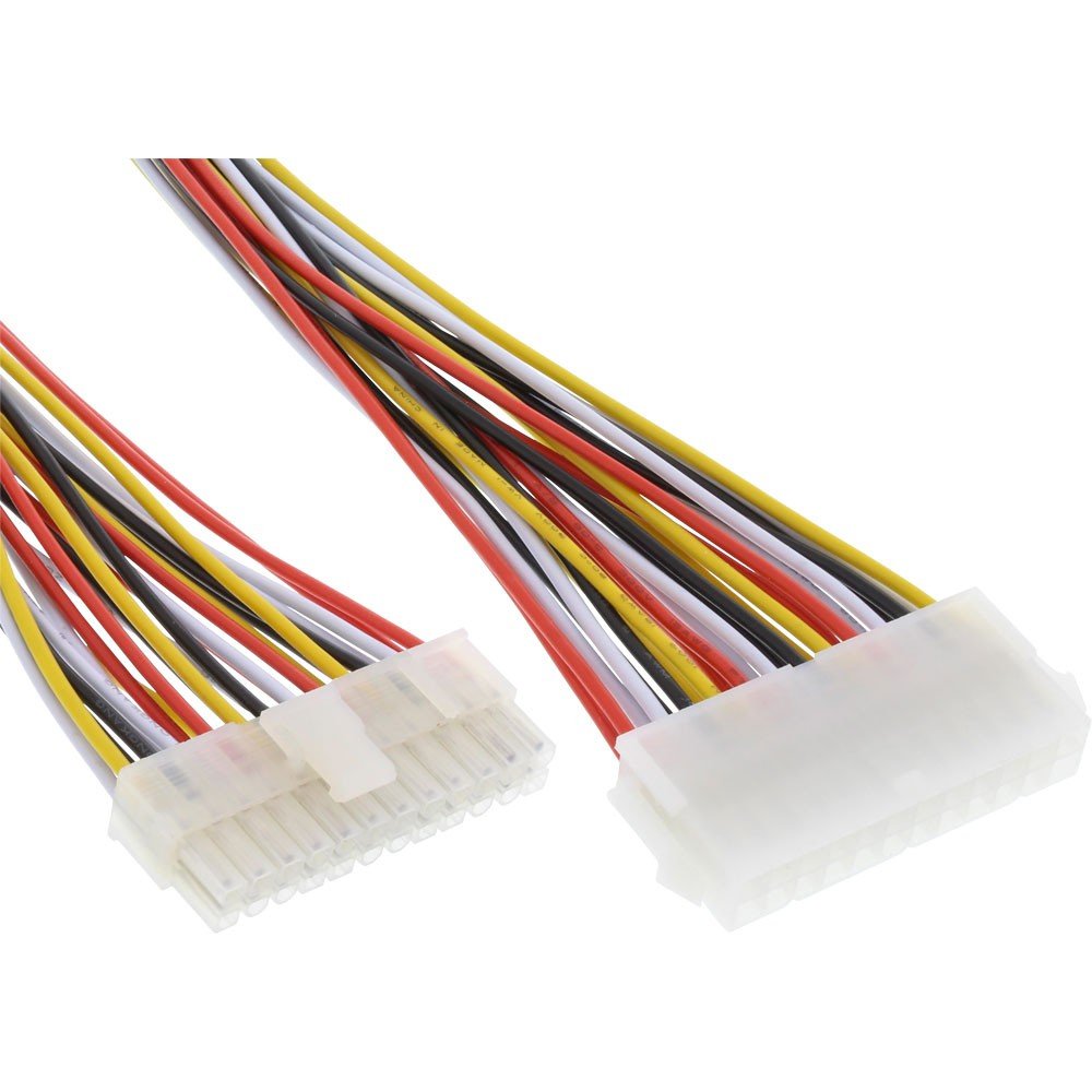 Extensión Del Cable De Alimentación Inline Atx De 24 Pines Hembra A 20+4 Pines Macho De 45 Cm
