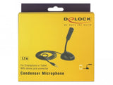 Delock Micrófono De Condensador Omnidireccional Jack 3,5 Mm Estéreo