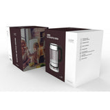 Tetera Lauben Lbnek17gs  Eléctrica 1,7 L 2200 W Negro, Acero Inoxidable, Transparente