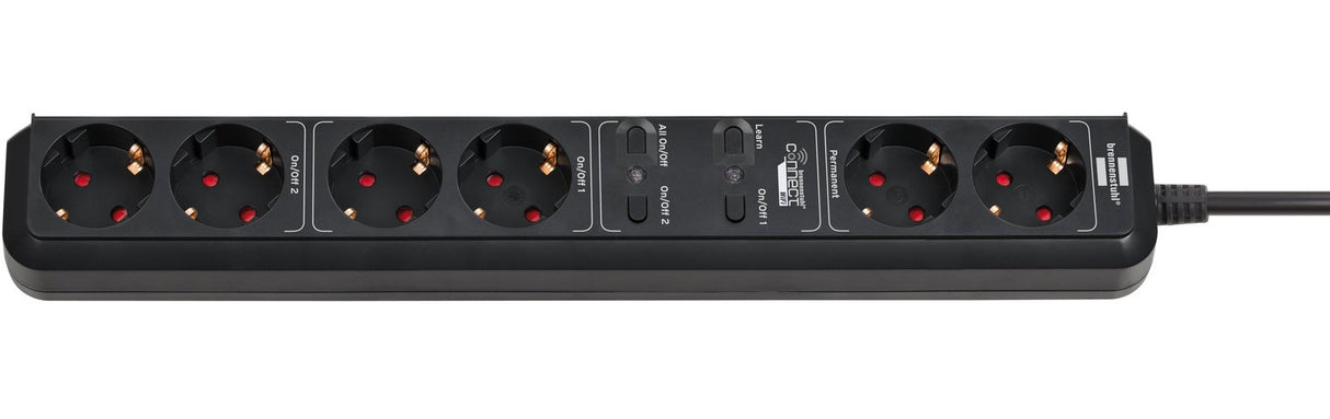 EAN 4007123663439 - Brennenstuhl 1159760936 regleta inteligente 6 salidas AC 1,5 m Negro imagen 1