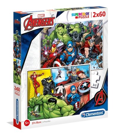 Puzzle Vengadores Avengers Marvel 2x60 Piezas