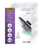 Fellowes Pack De 25 Fundas Para Plastificar Brillo A5 - 80 Micras - Alta Calidad - Transparente