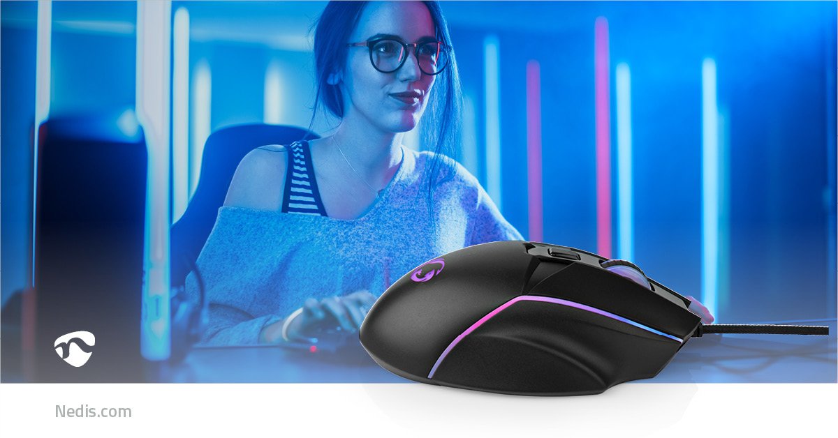 Nedis Ratn Gaming Cable 1,5m  Dpi Ajustable Botones: 6 Programables Led