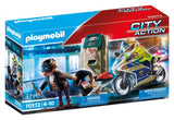 Playmobil - 70572 - Oficial De Policía Con Motocicleta Y Ladrón