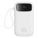 EAN 6932172636289 - Baseus Qpow2 Dual-Cable Digital Display Fast Charge Power Bank 10000mAh 22.5W Stellar White Polímero de l imagen 3