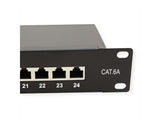 Kat.6a Class Ea 19-Patchpanel 24 P Apantallado Negro