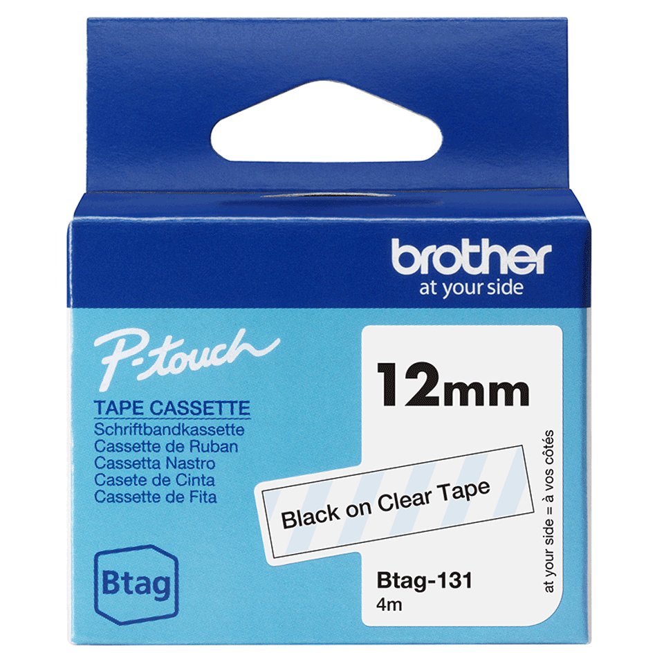 Brojoher Cinta Btag131 / Btag-131 Negro Sobre Transparentee