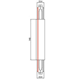 Brumberg 87124070 Mitteleinspeisung 3-Ph.-Stromschiene Onetrack Dali   Schaltb. Weiss