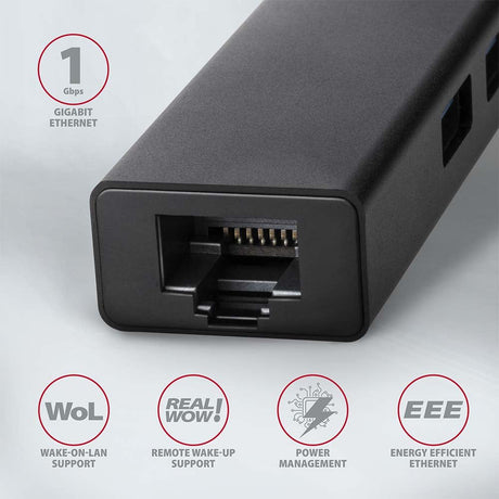 EAN 8595247905598 - Axagon HMA-GL3A Multiport-Hub USB 3.0 Typ A Gbit-LAN 3x USB-A microSD Alámbrico USB 3.2 Gen 1 (3.1 Gen 1) imagen 3