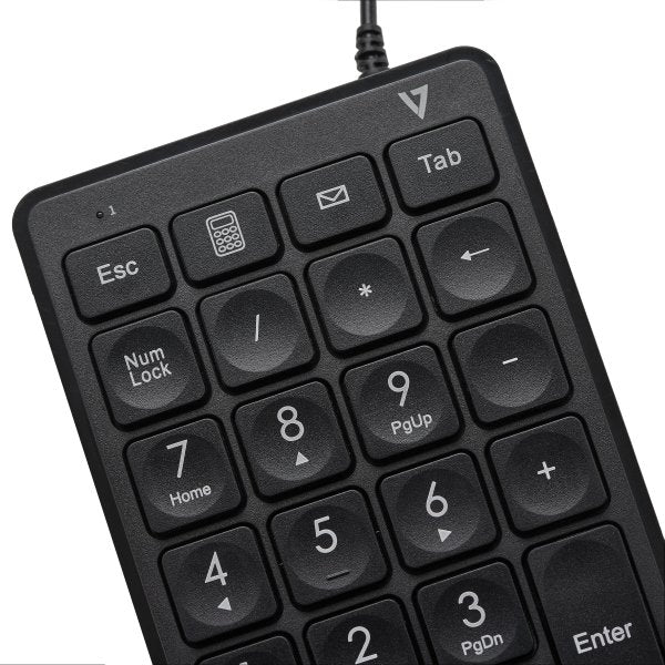 Usb Numeric Keypad 22 Keys 6ft Perp Cable Calc/Tab/Back Space Keys