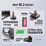 Adsa-M2c11l Base De Conexión Usb-C 3.2 Gen 2 - 1 X Nvme M.2 10gbps
