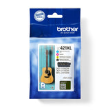 Tinta Original Brother Lc421xl Alta Capacidad Multipack Cian Magenta Amarillo Negro Lc421xlval