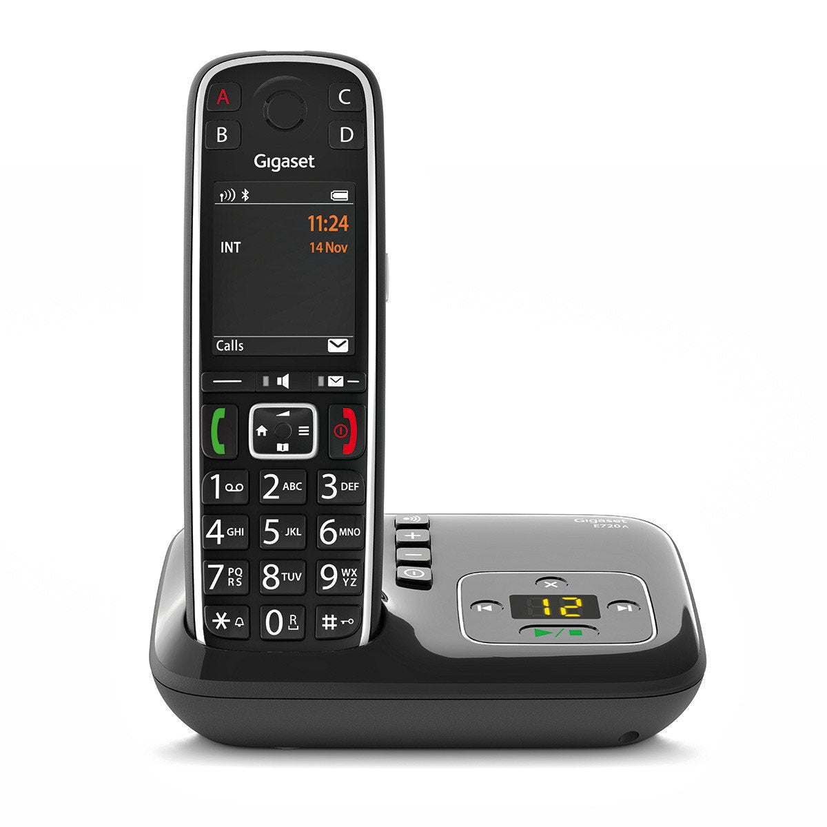 Gigaset E720a Teléfono Dect/Analógico Negro Identificador De Llamadas