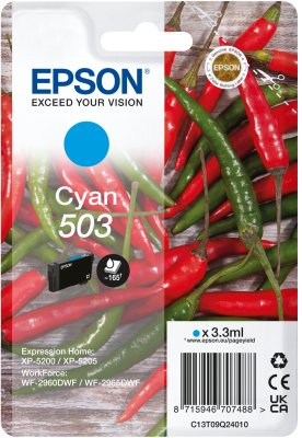 EAN 8715946707495 - Epson 503 cartucho de tinta 1 pieza(s) Original Rendimiento estándar Cian imagen 1
